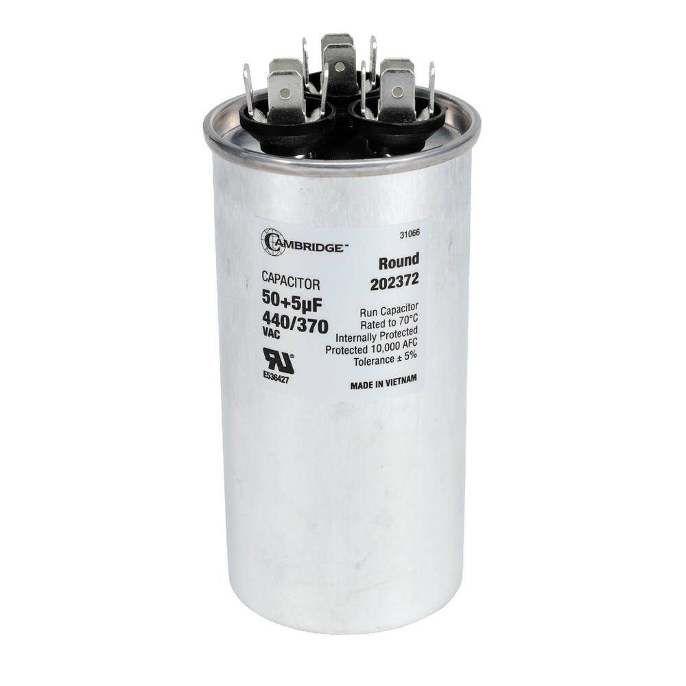 HVAC dual run capacitor